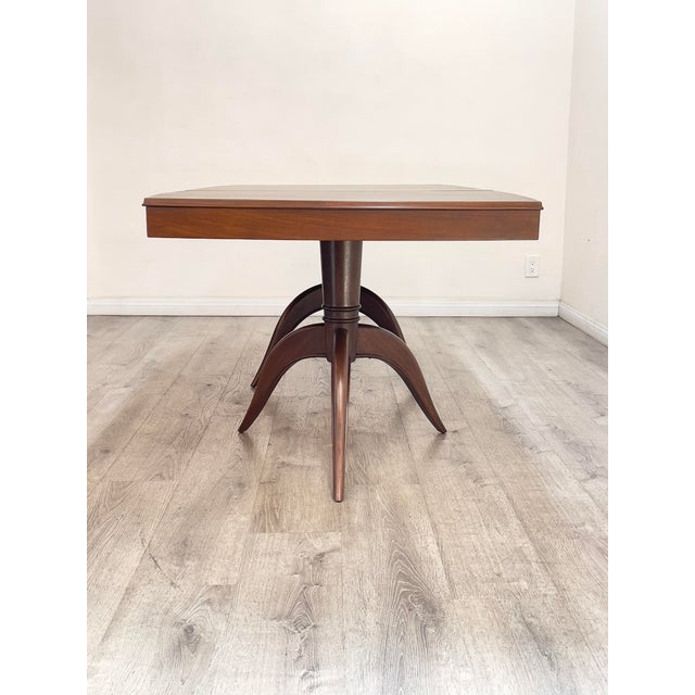 Vintage Walnut Dining Table For Sale - Image 4 of 9
