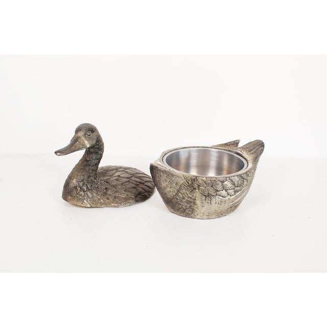 Silver Plated Duck Ice Bucket by Mauro Manetti for Fonderia D'Arte, 1970s For Sale - Image 6 of 9