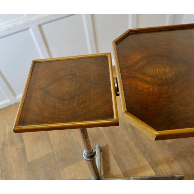 1920s Art Deco Chrome and Walnut Reading Stand, 1920s For Sale - Image 5 of 10