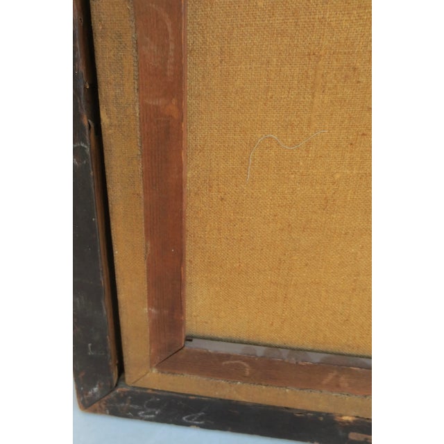 Textile !9th Century Oil on Canvas Study of Bearded Man Circa 1840-50s For Sale - Image 7 of 12