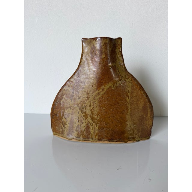 Ceramic Modern Organic Studio Pottery Sculptural Vase Signed Sue For Sale - Image 7 of 12