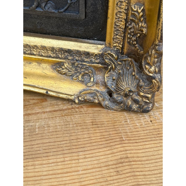 Late 19th Century French Stone Cast Relief After Émile André Boisseau “Enfants Des Centaures” in Ornate Gilt Frame For Sale - Image 13 of 13