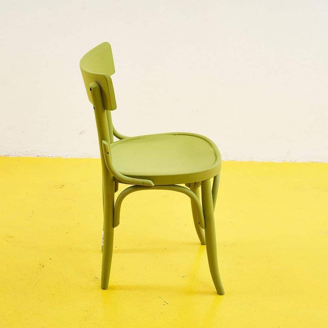 Green Side Chair in Wood For Sale - Image 4 of 6