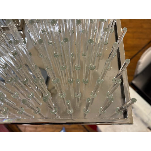 William Sonoma Metropolitan Linear Glass Rod Chandelier For Sale - Image 11 of 12