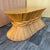 Vintage Mid Century Hollywood Regency / Coastal Style McGuire Sheaf of Wheat Rattan Coffee Table. Circa 1980s Features a...