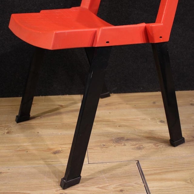 Metal Red City Chairs by Lucci & Orlandini for Lamm, 1980s, Set of 2 For Sale - Image 7 of 13