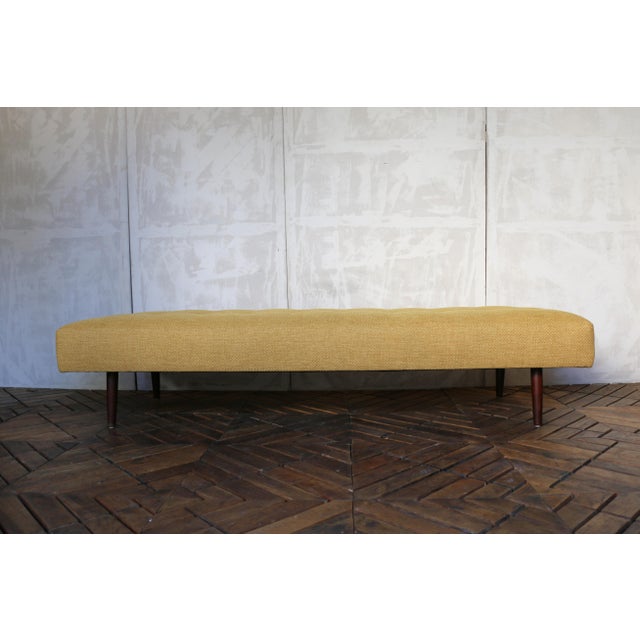 Mid-Century Modern Danish Reupholstered Bench — 1960s For Sale - Image 4 of 18