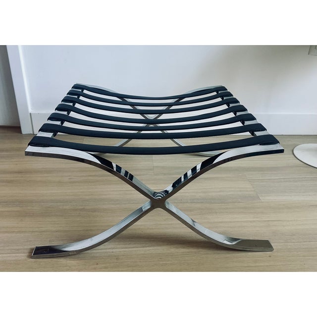Mies Van Der Rohe for Knoll Barcelona Ottoman Mid Century Modern Bauhaus For Sale In New York - Image 6 of 8