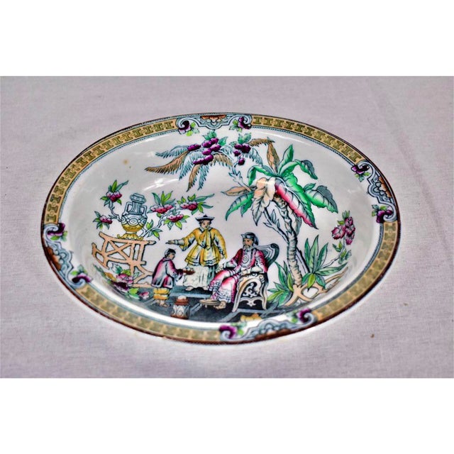 Stunning antique Beech and Hancock serving dish. Made in their Pekin pattern circa 1870. Used for vegetables. Bright,...