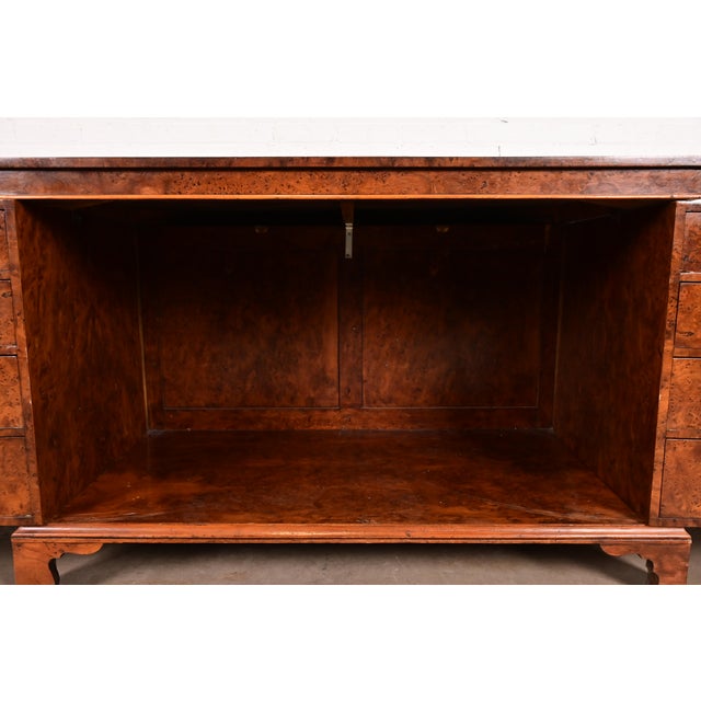 Antique English Regency Burl Wood Leather Top Metamorphic Wooton Desk, Circa 1860s For Sale - Image 11 of 14