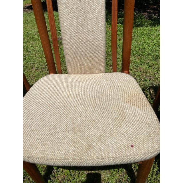 Mid-Century Modern 1970s Vintage Teak Benny Linden Dining Chairs- Set of 6 For Sale - Image 3 of 12