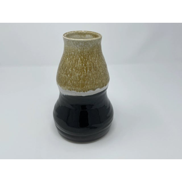 2000 - 2009 Hand Crafted Ceramic Tri-Color Flower Vase For Sale - Image 5 of 7