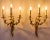 Metal Louis XV Three-Armed Wall Lamps, Set of 2 For Sale - Image 7 of 9