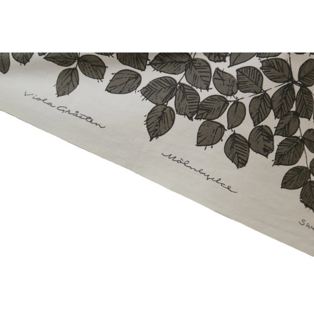 Magenta 1958 Mid-Century Scandinavian Textile by Renowned Swedish Designer Viola Gråsten, Tapestry Tablecloth For Sale - Image 8 of 17