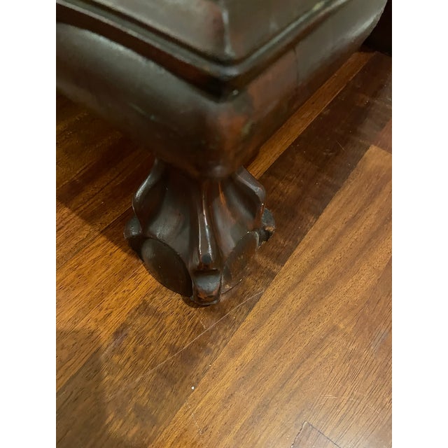 Early 20th Century Colonial Revival Mahogany Slant-Front Secretary Desk With Serpentine Drawers, c.1910 For Sale - Image 9 of 12