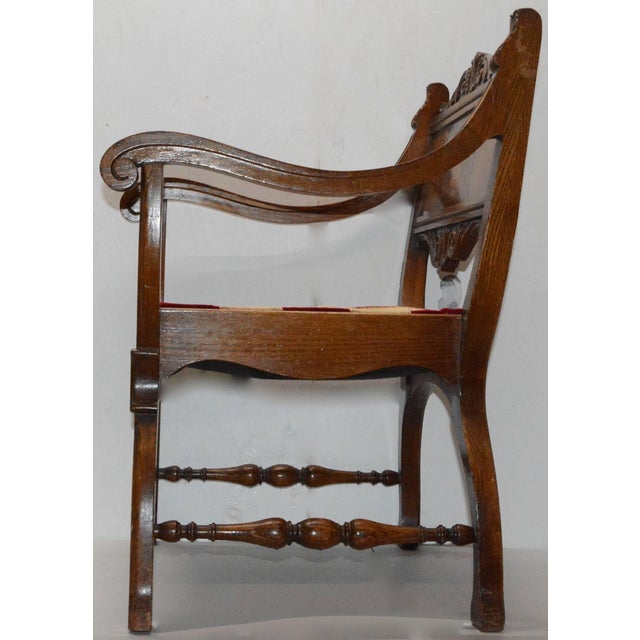 Wood 19th Century Campaign Prayer Chair For Sale - Image 7 of 11