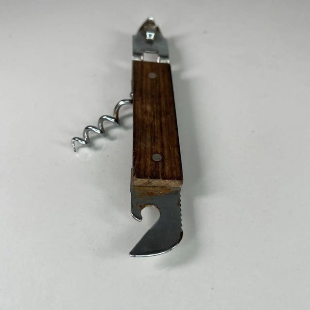 Mid 20th Century Modern Vintage Wood Wine Bottle Opener Japan For Sale - Image 4 of 12