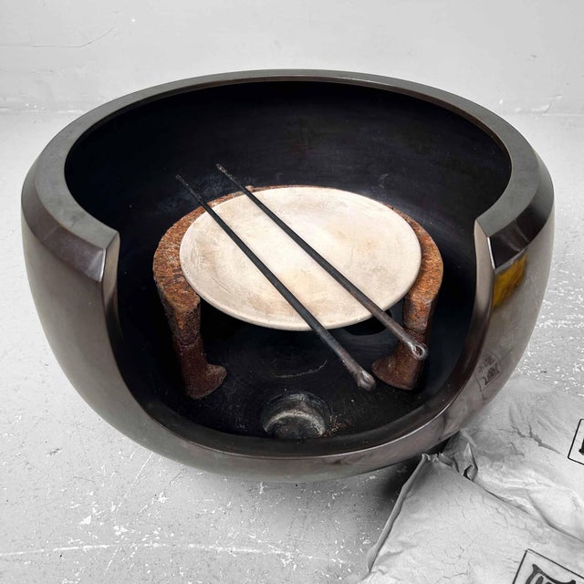 Shōwa Era Japanese Traditional Tea Ceremony Furo Set, 1980s For Sale - Image 12 of 18