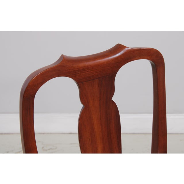 Brown Set of 10 Henkel Harris Cherry Queen Anne Dining Room Chairs For Sale - Image 8 of 18