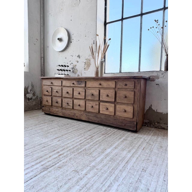 Vintage Pine Workshop Credenza, 1950s For Sale - Image 10 of 18