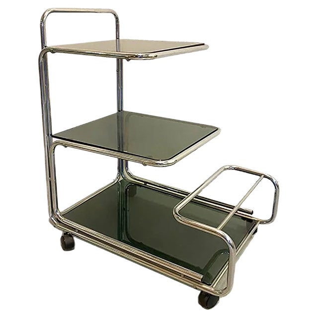 Mid-Century Modern Steel Trolley, 1970s For Sale