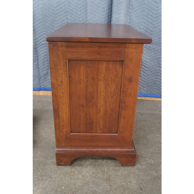 Vintage Durham Furniture Cherry Mission Craftsman Style Nightstand Side Table For Sale - Image 9 of 12