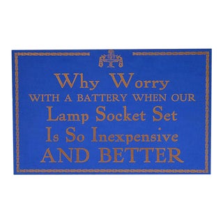 Lamp Socket Set Store Sign For Sale