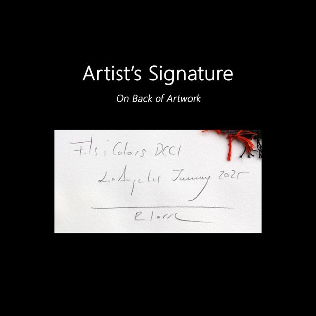 Textile Fils I Colors DCCI - Colorful Abstract Contemporary Art on Paper Original Artwork by Raul De La Torre For Sale - Image 7 of 7