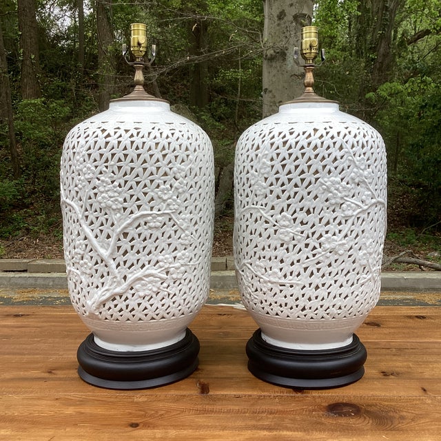 Pair of Mid 19th Century Blanc De Chine Table Lamps For Sale - Image 10 of 12