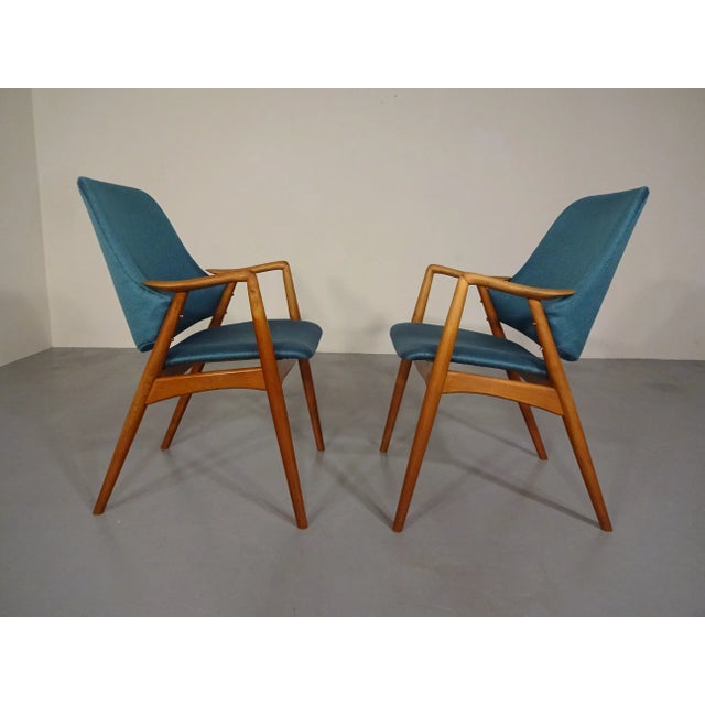 Mid-Century Modern Set of Danish Beech Armchairs, 1960s For Sale - Image 3 of 18