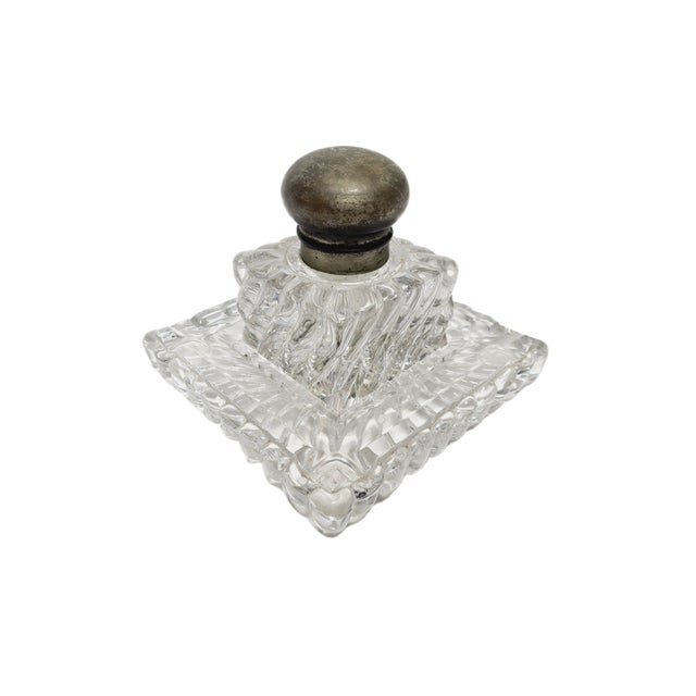 Art Nouveau Crystal Inkwell, Germany, 1900s For Sale - Image 4 of 18