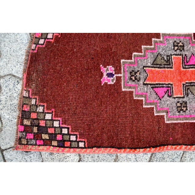 Vintage Mid Century Turkish Rug For Sale - Image 4 of 6