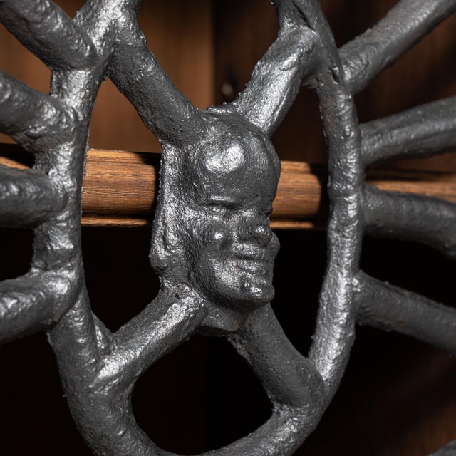 Contemporary 20th Century Belgian Black Contemporary Gothic Wrought Iron Cabinet By Ernest Patris For Sale - Image 3 of 15