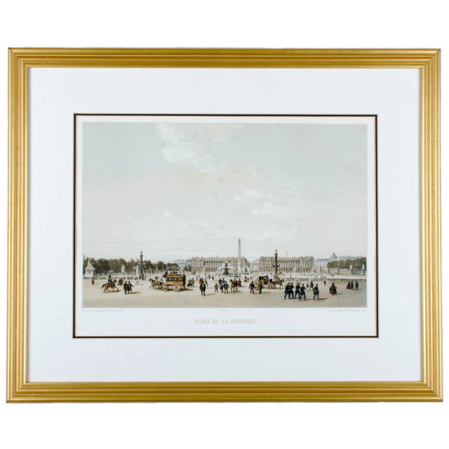 Place de la Concorde from Paris Dans Sa Splendeur by Henri Charpentier. Art by Philippe Benoist. Lithographed by E....