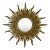 Vintage 16.5" French Style Gilded Resin Sunburst Wall Mirror For Sale