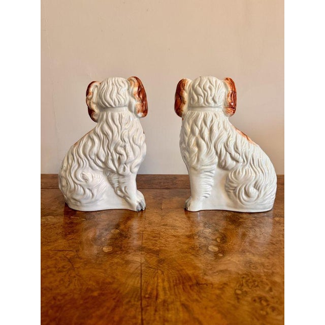 Late 19th Century Antique Victorian Staffordshire Dogs, 1880, Set of 2 For Sale - Image 5 of 7