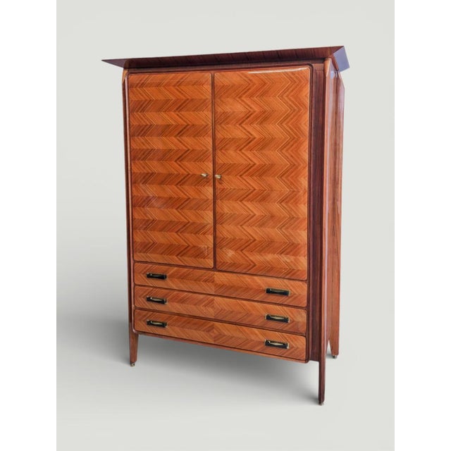 Mid-Cntury Modern Italian Wardrobe in Teak from La Permanente Mobili Cantu, 1950s For Sale - Image 18 of 18