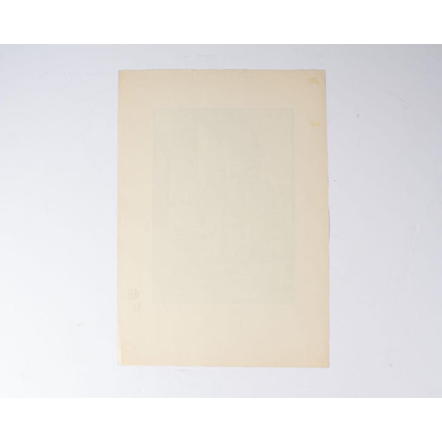 Mediterranean 1930s “Pompeii - Temple of Apollo” Woodcut Print by Nino Finamore For Sale - Image 3 of 8