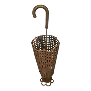 Late 20th Century Vintage Ornate Wrought Iron Umbrella Shaped Umbrella Stand