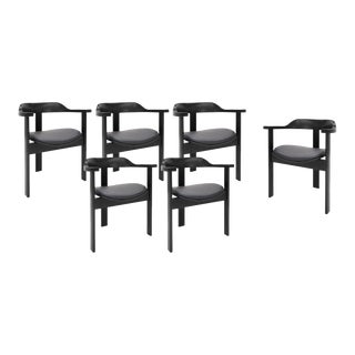 Black Haussmann Armchairs by Robert & Trix Haussmann - Set of 6 For Sale