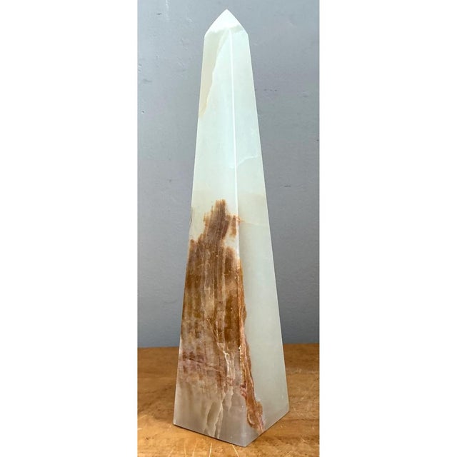 Vintage Onyx Stone Obelisk For Sale - Image 12 of 12