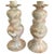 Monumental Vintage Terracotta Candlesticks Raised Rose Relief 15 Inch Pair For Sale - Image 4 of 15