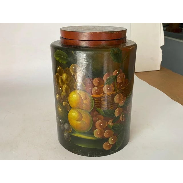 Large Wooden Box with Fruits Decor, England, 20th Century For Sale - Image 11 of 13