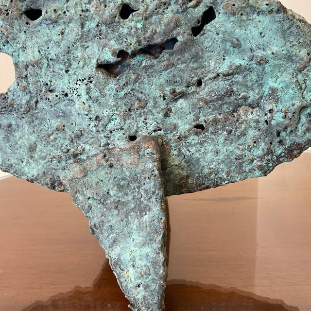Early 21st Century Bronze Artist Made Brutalist Style Fish Sculpture For Sale In Atlanta - Image 6 of 7