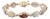 7.96ctw Gemstone Tennis Bracelet 14k Gold Topaz Amethyst Citrine Garnet Diamond For Sale