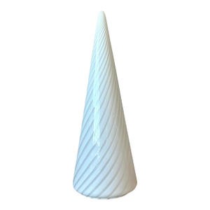 Vintage Italian Vetri Glass Swirl Cone Lamp