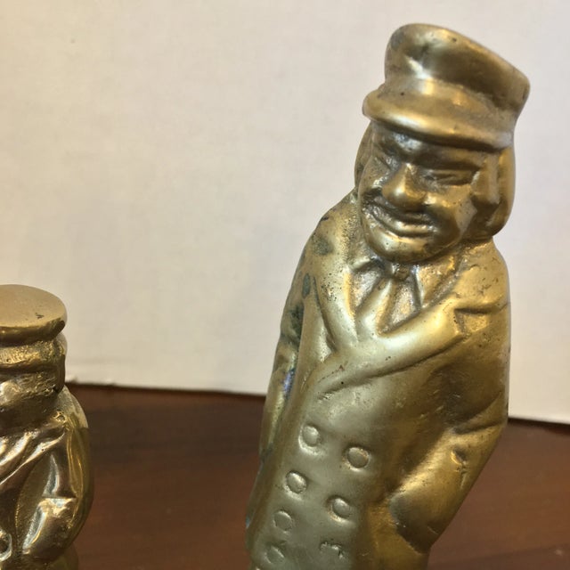 Metal 1960s Brass Fisherman "Salty Dog" Figurines - a Pair For Sale - Image 7 of 12