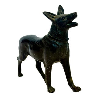 1940s Cast Iron Black Dog For Sale