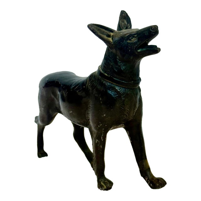 1940s Cast Iron Black Dog For Sale
