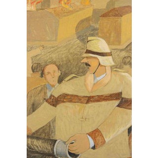Alberto Gallerati, The Fire, 1980s, Oil on Canvas For Sale